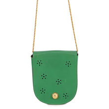 Load image into Gallery viewer, CELINE Star Ball ChainShoulder Bag Green Leather