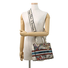 Load image into Gallery viewer, Dior LADY D-LITE 2WAYHandbag White/MulticolorM0565ORHP Canvas Size Medium