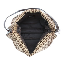 Load image into Gallery viewer, FENDI Zucchino Mamma Bucket Shoulder Bag Beige/Brown8BR002 Canvas Leather