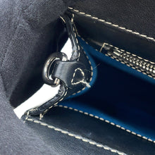 将图像加载到图库查看器中,BURBERRY Pocket 2way Handbag Blue/Black8039101 Canvas Leather Size Mini