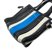 将图像加载到图库查看器中,BALENCIAGA Bazar Shopper Black/White/Blue513988 Leather Size XXS