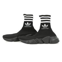 将图像加载到图库查看器中,BALENCIAGA Adidas Collaboration Socks Sneakers Black/White717589 Cotton Size 35