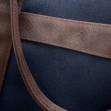 Load image into Gallery viewer, HERMES Sack de Pansage 2-way Tote Navy/Feu Toile Chevrons Canvas