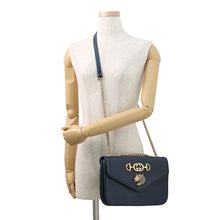 将图像加载到图库查看器中,GUCCI Raja ChainShoulder Navy537241 Leather Size Medium