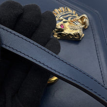 将图像加载到图库查看器中,GUCCI Raja ChainShoulder Navy537241 Leather Size Medium
