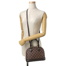 Load image into Gallery viewer, LOUIS VUITTON Alma Brown/RedN41221 Damier Ebene Canvas Size BB