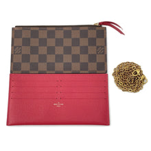 Load image into Gallery viewer, LOUIS VUITTON Felicie Pochette RedN40492 Damier Ebene Canvas