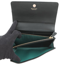Load image into Gallery viewer, BVLGARI BVLGARIBVLGARI Long Wallet Black284691 Leather
