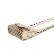 Load image into Gallery viewer, CHANEL Matelasse motif Chain Necklace GoldAB6135 Pearl Metal Leather