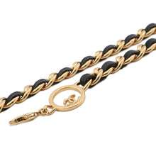 Load image into Gallery viewer, CHANEL CC Logo ChainBelt Black Leather Metal