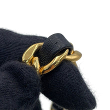 Load image into Gallery viewer, CHANEL CC Logo ChainBelt Black Leather Metal