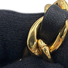 Load image into Gallery viewer, CHANEL CC Logo ChainBelt Black Leather Metal