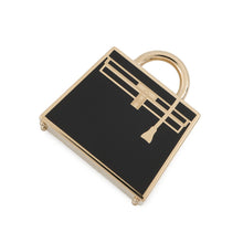 Load image into Gallery viewer, HERMES Curiosite Kelly Lacu Black/Gold Metal