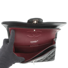 Load image into Gallery viewer, CHANEL Matelasse W Flap ChainShoulder Bag BlackA01112 Caviar Leather Size 25