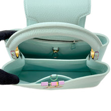 将图像加载到图库查看器中,LOUIS VUITTON Capucines Light BlueM22055 Taurillon Leather Size BB
