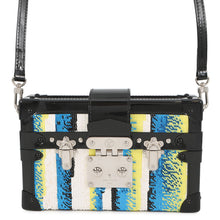 将图像加载到图库查看器中,LOUIS VUITTON Petite Malle Noir/Multicolor Patent Leather Sequins