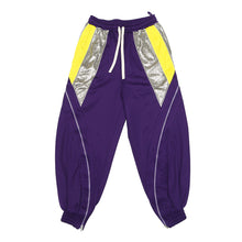 Load image into Gallery viewer, GUCCI Metal Zip Track Pants Size XS(170/74A) Purple/Silver/Yellow740119 Polyester55% Cotton45%