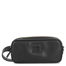 Load image into Gallery viewer, MIUMIU Crossbody Bag Black Leather Size 70