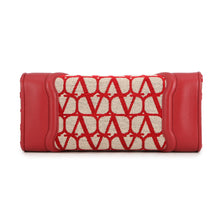 将图像加载到图库查看器中,Valentino Garavani Le Quatrieme Toile Iconograph 2-Way Bag Beige/Red2W2B0L76HUJJ4A Canvas Leather