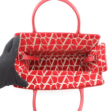 将图像加载到图库查看器中,Valentino Garavani Le Quatrieme Toile Iconograph 2-Way Bag Beige/Red2W2B0L76HUJJ4A Canvas Leather
