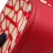 将图像加载到图库查看器中,Valentino Garavani Le Quatrieme Toile Iconograph 2-Way Bag Beige/Red2W2B0L76HUJJ4A Canvas Leather