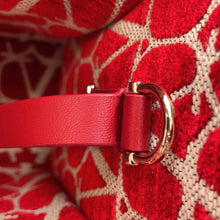将图像加载到图库查看器中,Valentino Garavani Le Quatrieme Toile Iconograph 2-Way Bag Beige/Red2W2B0L76HUJJ4A Canvas Leather