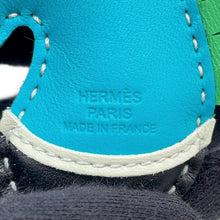 Load image into Gallery viewer, HERMES Gee Camail Blue Azteque/Black/Vert Comic/Vert Fizz Lambskin