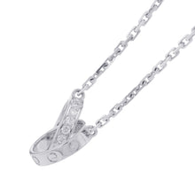 将图像加载到图库查看器中,CARTIER Love Diamond Semi-Pave NecklaceB7013700 18K White Gold