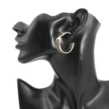 Load image into Gallery viewer, HERMES Olymp Earrings Etoupe Metal Epsom
