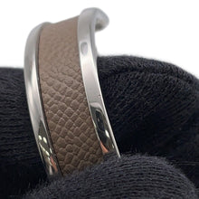 Load image into Gallery viewer, HERMES Olymp Earrings Etoupe Metal Epsom