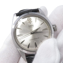 Load image into Gallery viewer, TUDOR Big Oyster W34mm Stainless Steel Leather Silver Dial7934