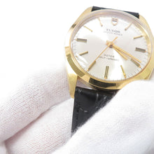将图像加载到图库查看器中,TUDOR Oyster Prince W35mm Gold Plated Leather Silver Dial9020