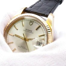 Load image into Gallery viewer, TUDOR Prince Oyster Date Jumbo W38mm Gold Plated Leather Silver Dial9081