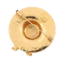 Load image into Gallery viewer, CHANEL Straw Hat Motif Brooch Metal