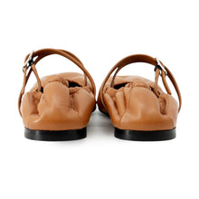 Load image into Gallery viewer, HERMES Ballet Flats Jolie Gold Nappa Calf Leather Size 36