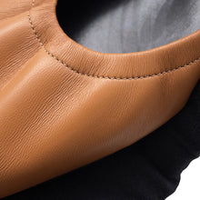 Load image into Gallery viewer, HERMES Ballet Flats Jolie Gold Nappa Calf Leather Size 36