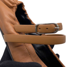 Load image into Gallery viewer, HERMES Ballet Flats Jolie Gold Nappa Calf Leather Size 36