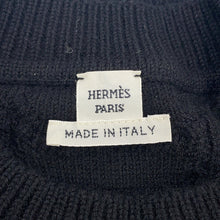 Load image into Gallery viewer, HERMES Knit Chaine d'AncrePattern long sleeve Size 36 Black2H2644D6 Wool 80% Cashmere20%