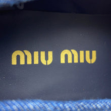 Load image into Gallery viewer, MIUMIU Coin loafers IndigoBlue5D061E Denim Size 36