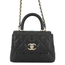 将图像加载到图库查看器中,CHANEL Coco Handle 2wayChainShoulder BlackAP4244 Caviar Leather Size Mini mini