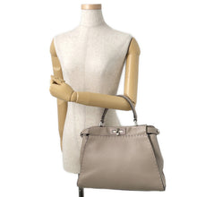 Load image into Gallery viewer, FENDI Peekaboo Selleria Greige8BN290 Leather Size regular
