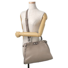 Load image into Gallery viewer, FENDI Peekaboo Selleria Greige8BN290 Leather Size regular