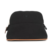 Load image into Gallery viewer, HERMES Pouch Bolide Black Cotton Canvas Size Mini mini