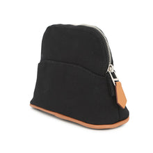 Load image into Gallery viewer, HERMES Pouch Bolide Black Cotton Canvas Size Mini mini