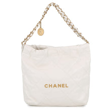 Load image into Gallery viewer, CHANEL CHANEL22 Handbag WhiteAS3260 Shiny Calf Leather Size Small