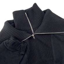 Load image into Gallery viewer, MONCLER Willow Smith Half Zip Knit Size XS BlackJ209T8G00005 Cotton100%
