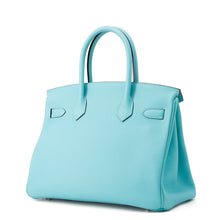 将图像加载到图库查看器中,HERMES Birkin Blue Atoll Togo Leather Size 30