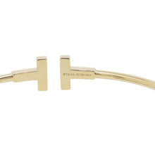 将图像加载到图库查看器中,TIFFANY&Co. T-wire Diamond Bracelet Size Large60010755 18K Yellow Gold