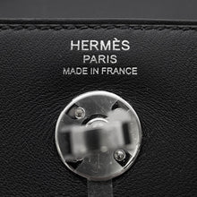 Load image into Gallery viewer, HERMES Lindy Verso Black/Blue Tie Swift Leather Size Mini