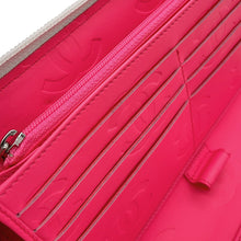 将图像加载到图库查看器中,CHANEL Cambon Line Zip Around Long Cloth White/Black/PinkA26710 Calf Leather